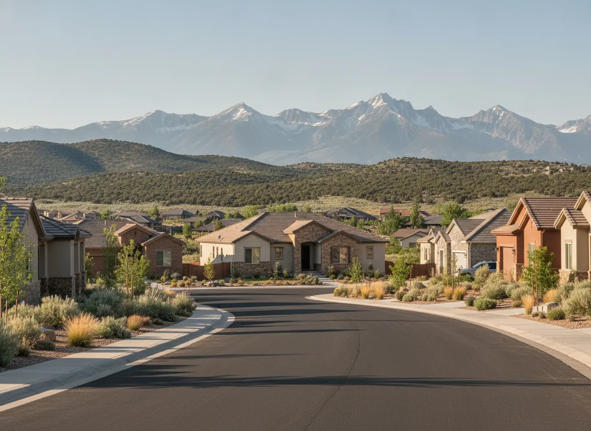 Reno-area homes with sagebrush hills and the Sierra Nevada behind